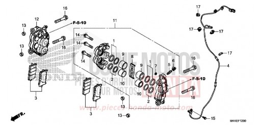 ETRIER DE FREIN AVANT CRF1000AK de 2019